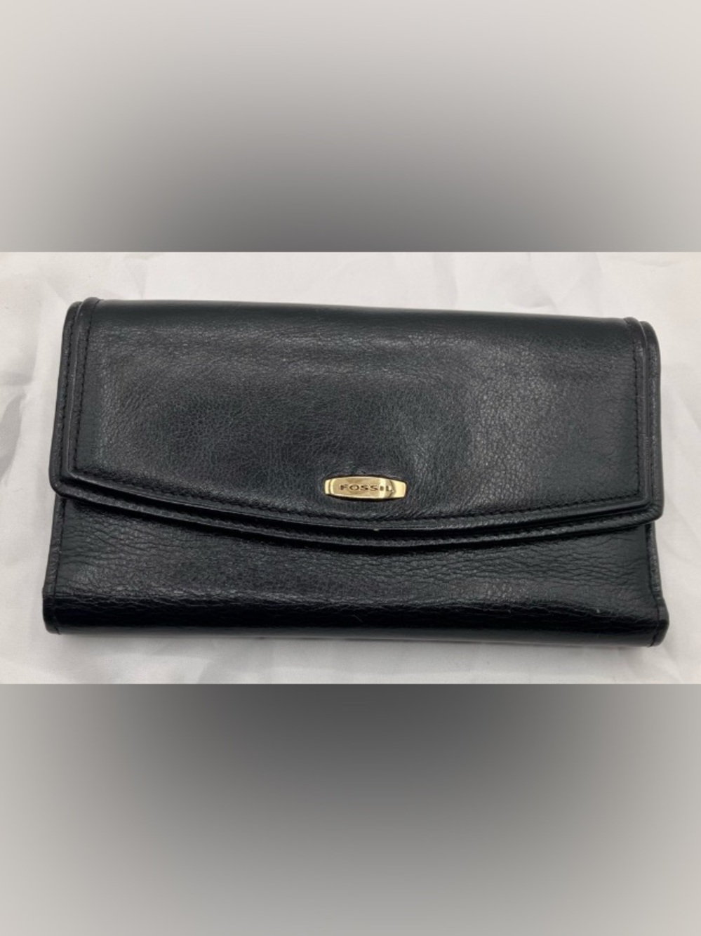 💜Fossil Black Leather Wallet